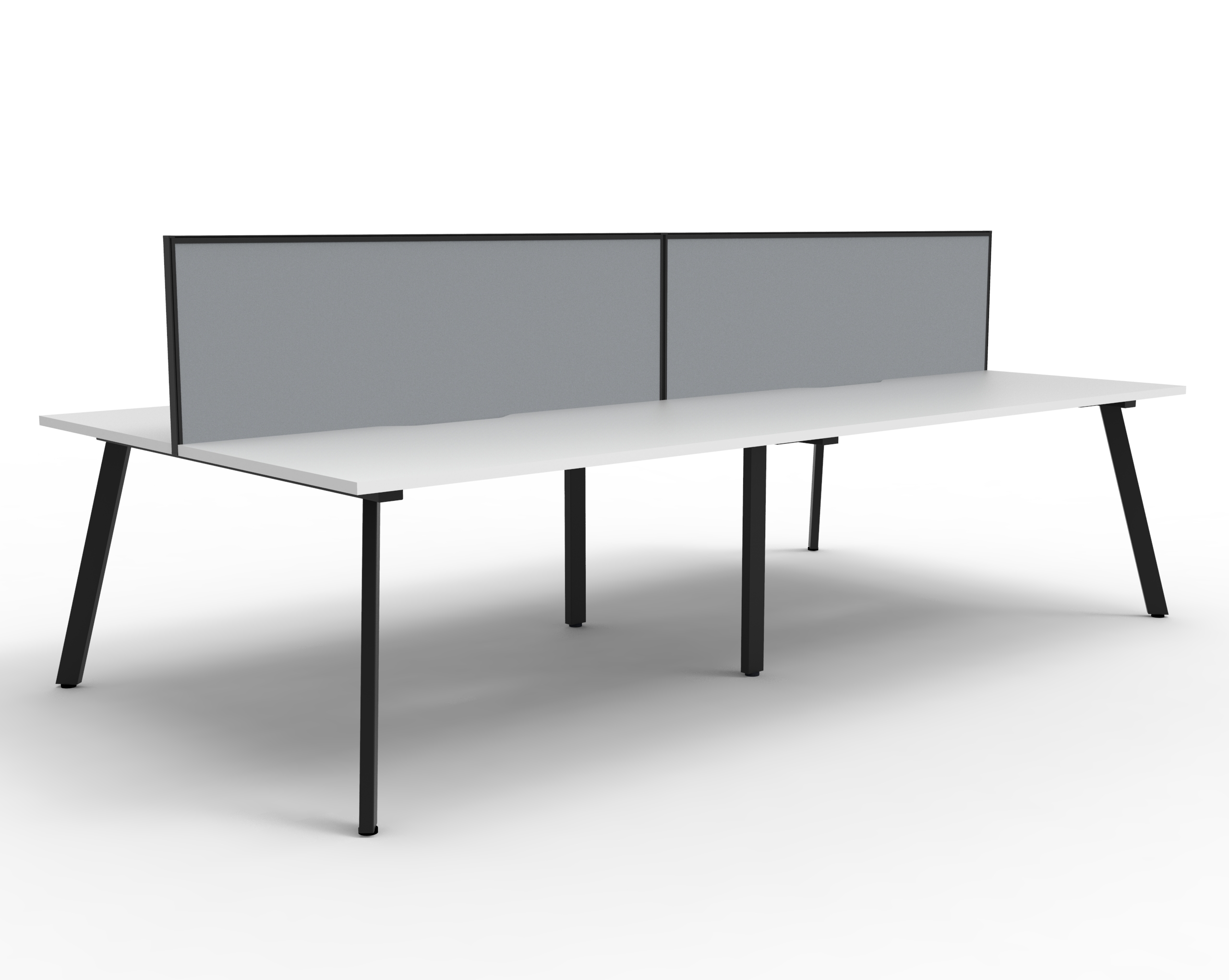Eternity 4 Person Double Sided Workstation - With Screens